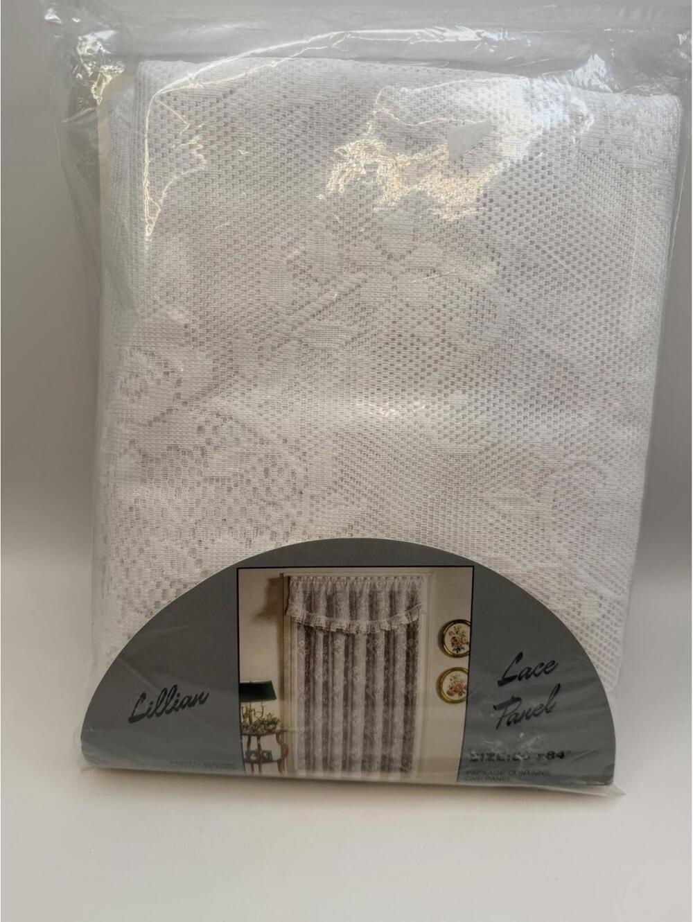 Vtg Lillian Lace Panel Curtains 60X84 New Sealed Fast Shipping